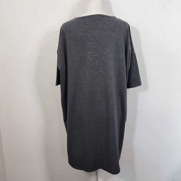 LuLaRoe Gray Tunic T-Shirt Size Small Lularoe Oversized Gray Tunic Tee - Picture 5 of 7